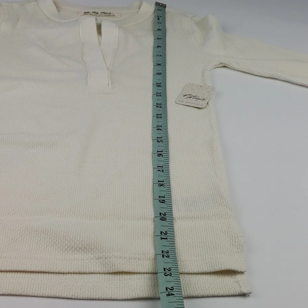 Free People NWT Mikah Layering Cuff Top Size XS in Cream Combo